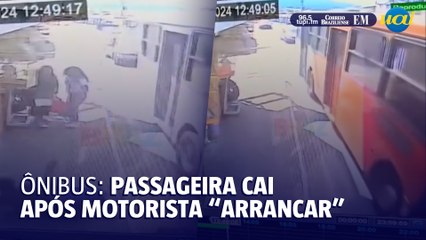 Motorista de ônibus "arranca" durante o desembarque e passageira cai