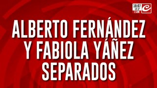 Alberto Fernández y Fabiola Yañez separados