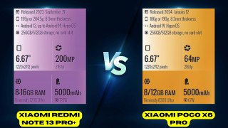 Xiaomi Redmi Note 13 Pro+ vs Xiaomi Poco X6 Pro
