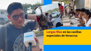 Largas filas en las casillas especiales de Veracruz