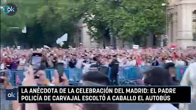 La anécdota de la celebración del Madrid: el padre policía de Carvajal escoltó a caballo el autobús