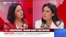 Manon Aubry, tête de liste La France insoumise, favorable à la régularisation des travailleurs sans-papiers