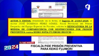 Keiko Fujimori: Fiscalía solicita prisión preventiva por incumplimiento de normas de conducta