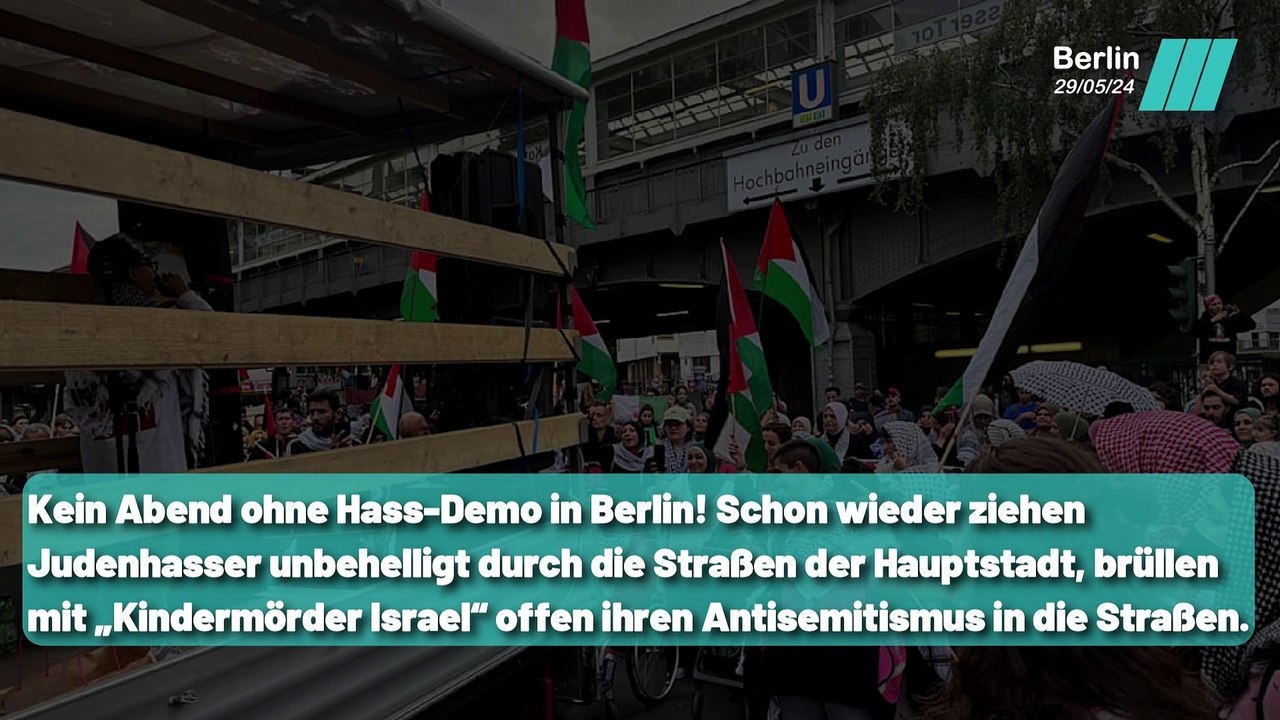 Schilder mit „Fuck you Germany“ bei Demo