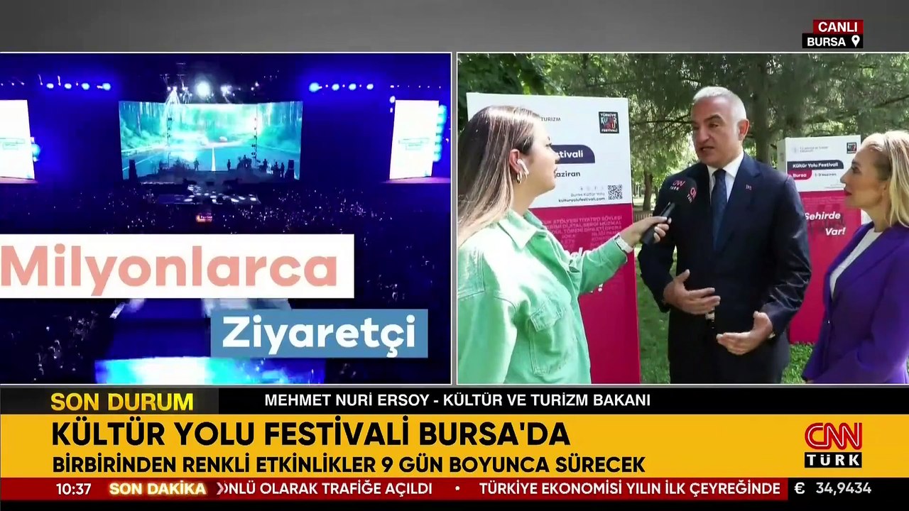 Bursa'da Kültür Yolu Festivali başlıyor! Bakan Ersoy etkinlikleri CNN TÜRK'te anlattı