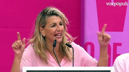 Yolanda Díaz habla de los "machitos de Vox" que "insultan por doquier"