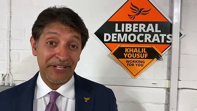 Khalil Yousuf announces his campaign to try and make history in Farnham and Bordon