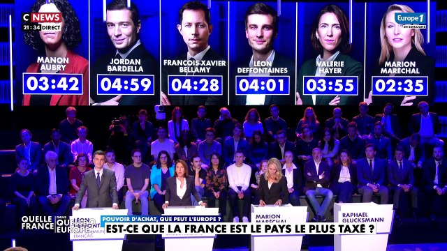 Valérie Hayer perd pied hier soir en plein débat sur les Européennes et se met à contester... le calcul du temps de parole avant de se faire recadrer par Laurence Ferrari - Regardez