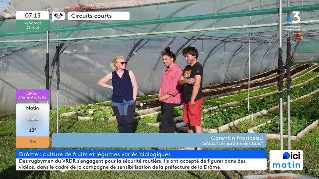 À La Roche-sur-Grane, GAEC les Jardins des Buis, ses légumes et fruits
