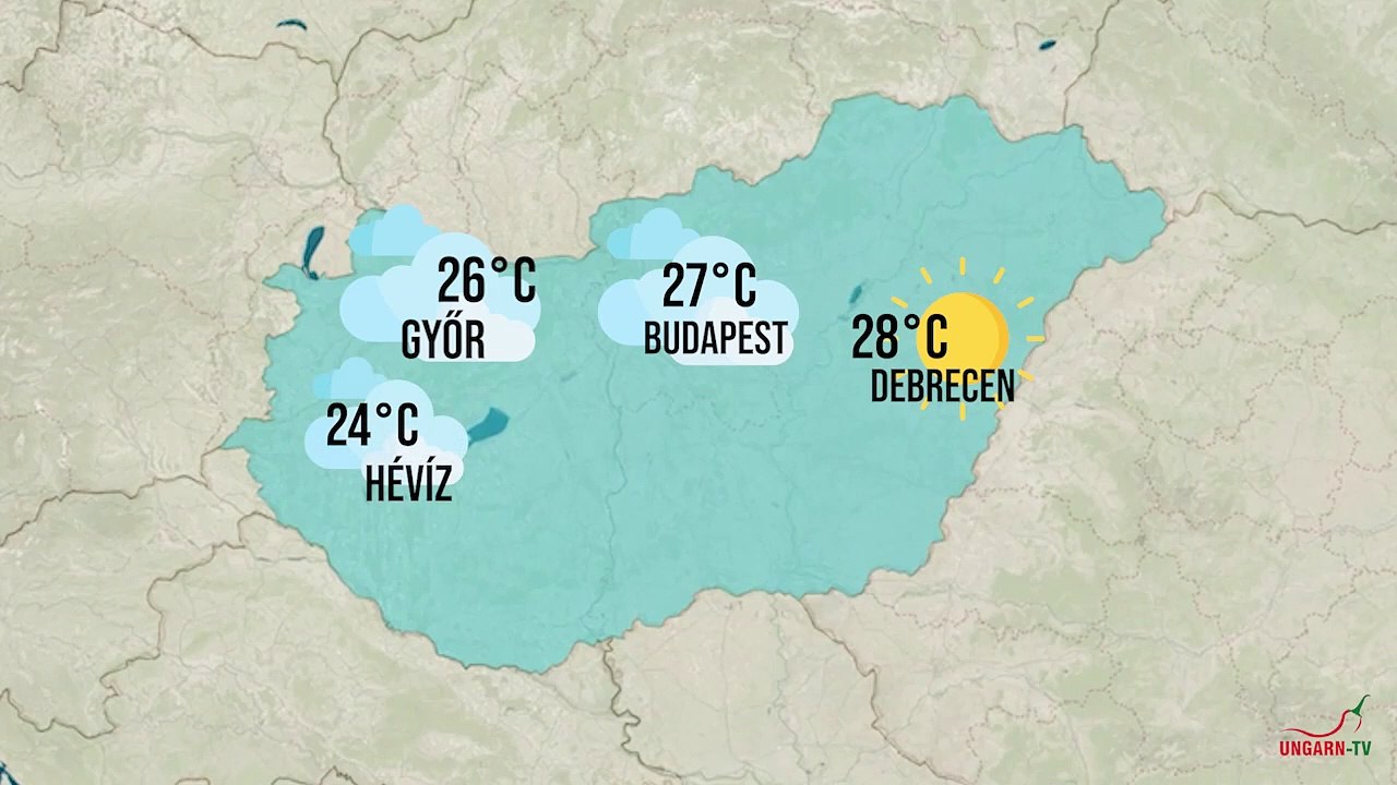 Das Reisewetter am Wochenende in Ungarn 01-02.06.2024