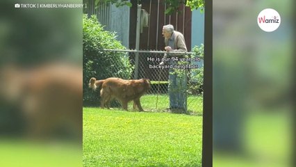 Son voisin de 94 ans s'approche de la clôture : il a un geste qui émeut 220K personnes aux larmes (vidéo)
