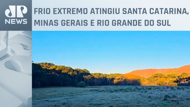 Regiões serranas sofrem com geada no Sul e Sudeste