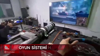 Gençlerin tank oyunu oynamak için kurduğu sistem