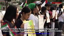 Massa Gelar Aksi Solidaritas Palestina di Depan Kedubes AS, Kirim Petisi ke Menlu hingga Presiden Jokowi dan Prabowo