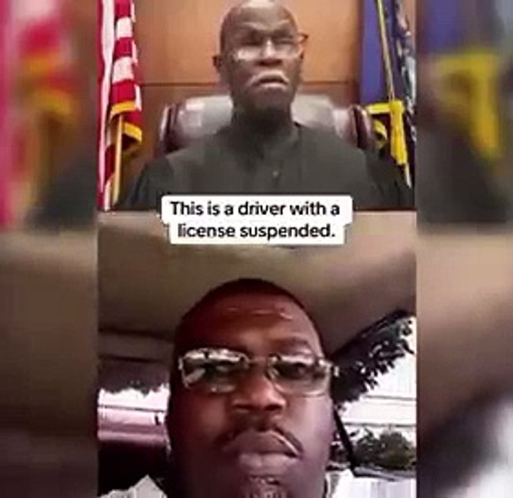 Homem aparece dirigindo em audiência sobre carteira de motorista suspensa