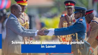Scenes at Cadet commissioning parade in Lanet