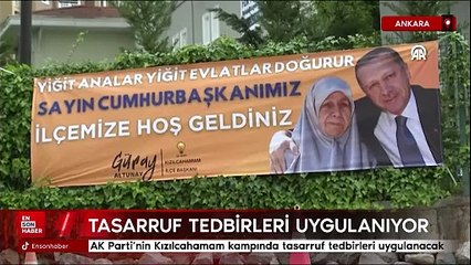 AK Parti'nin Kızılcahamam kampında tasarruf tedbirleri uygulanacak