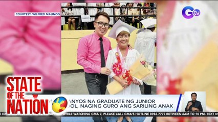 Inang 67-anyos na gradute ng Junior High School, naging guro ang sariling anak | SONA