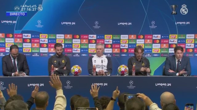 Ancelotti, Modric y Nacho, rueda de prensa previa a la final de la Champions