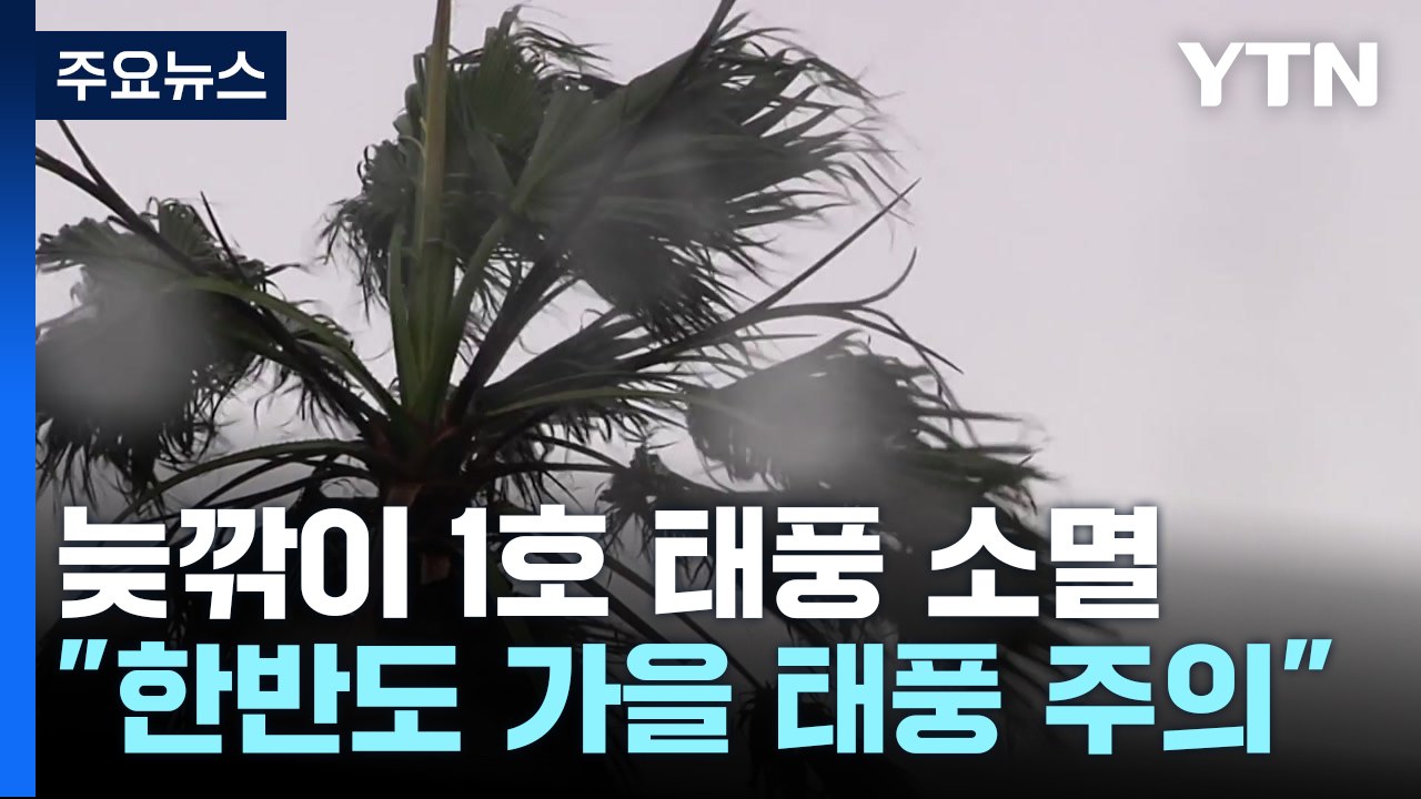 [날씨] 늦깎이 1호 태풍 소멸..."한반도 가을 태풍 주의" / YTN