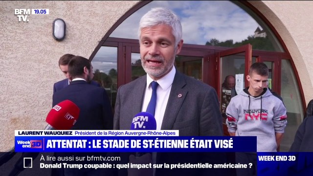 Attentat déjoué pour les JO à Saint-Étienne: C'est un signal qui est extrêmement inquiétant , affirme Laurent Wauquiez, président de la région Auvergne-Rhône-Alpes
