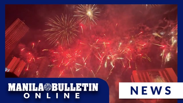 UST Baccalaureate Mass 2024 fireworks display accompanied by BINI, SB19 songs