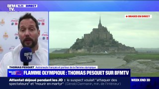 Thomas Pesquet, après avoir porté la flamme olympique: 