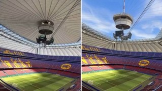 Barcelona unveils massive roof for Camp Nou renovation, unparalleled in stadium design