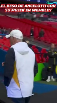 Ancelotti deja este momento beso con su mujer durante el entrenamiento del Real Madrid