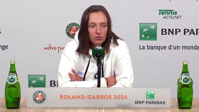Tennis - Roland-Garros 2024 - Iga Swiatek : When I watch tennis, I don't see a lot
