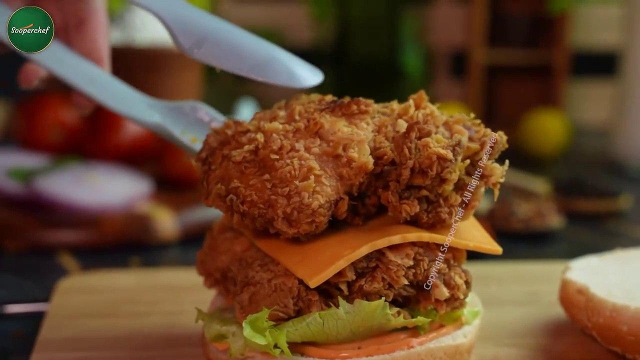 Mighty Zinger Burger with cheese