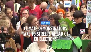 Thousands take part in climate march in Amsterdam and Berlin ahead of European elections