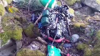 Nuevo vídeo en el que se aprecian los restos de la avioneta estrellada en el Pantano de San Juan