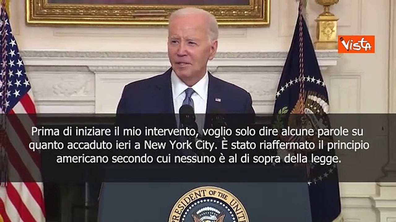 Verdetto Trump, Biden: Nessuno è al di sopra della legge