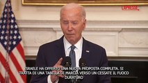 Medioriente, Biden: «Israele ha offerto ampio accordo per cessate il fuoco a Gaza»