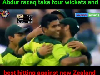 Abdur razaq take four wickets and best hitting against new Zealand #khapalsports
