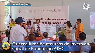 Quetzalli recibe recursos de inversión social de Fundación ADO, se impulsará la autosuficiencia alimentaria