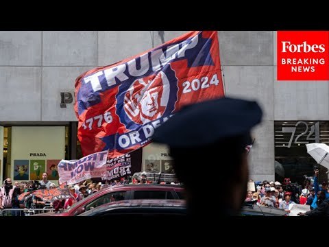 BREAKING: Demonstrators & Supporters Gather Outside Trump Tower Following Guilty Verdict In NY Trial