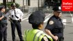 NYPD Police Officers Stand Outside Former President Trump’s NYPD Hush Money Trial