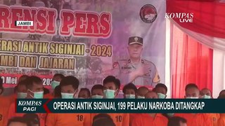 Operasi Antik Siginjai 2024, Polda Jambi Tangkap 199 Pelaku Narkoba