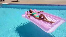 Amazon.com- Inflatable Pool Floats Boat for Adults, Blow Up Tanning Pool Raft Sun Tan Tub with Inflatable Pillow for Family Outdoor, Garden, Backyard Summer Water Party (14  Year Old) (Small,Pink) - Toys & Games