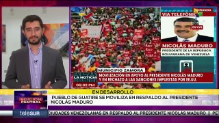 Masivo apoyo popular al presidente Nicolás Maduro en el centro de Venezuela