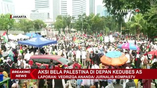 BREAKING NEWS - Situasi Aksi Bela Palestina di Depan Kedubes AS Jakarta
