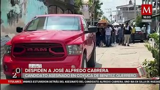 Dan el último adiós a José Alberto Cabrera en Coyuca de Benítez, Guerrero