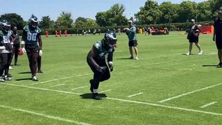 Eagles WRs at OTAs on May 30, 2024