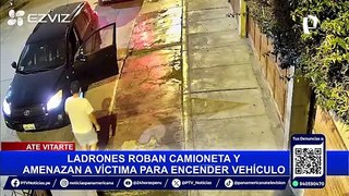 ¡Se fueron con las manos vacías! Delincuentes roban camioneta, pero el vehículo se apaga en Ate