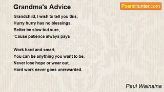 Paul Wainaina - Grandma's Advice