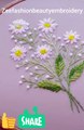 Hand embroidery design/Embroidery tutorial flower embroidery loop stitches