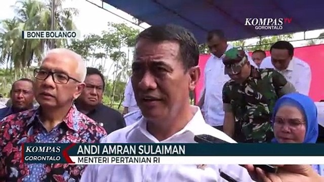 Tinjau Lahan Sawah di Bone Bolango, Mentan Minta Gorontalo Jaga Sistem Pompanisasi Air