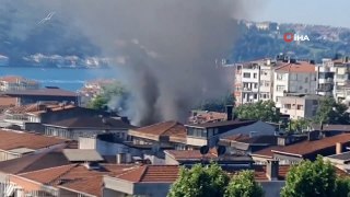 Ortaköy'de iki katlı binada yangın